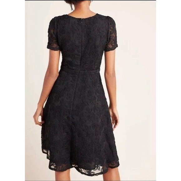 Anthropologie Sunday In Brooklyn XS Violetta Lace Midi BlackDress A-Line NWT - Picture 4 of 13